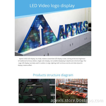 Brilliant digital LED Logo Screen
